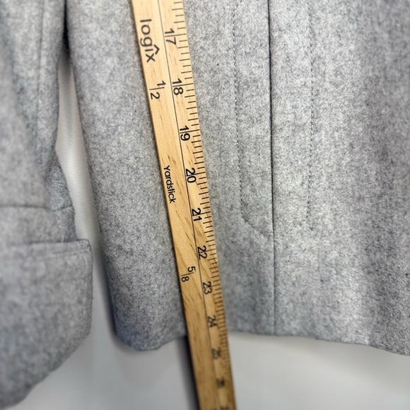 Apostrophe Light Gray Women's Pea Coat M - Picture 4 of 11